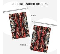Bandiera da giardino con motivo tribale retrò da 0,8 x 0,9 m, double face, non sbiadisce, per casa, cortile, cortile, cortile, prato, decorazione esterna