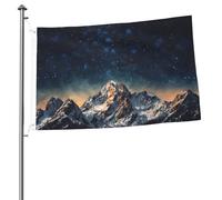 Bandiera da giardino con notte stellata delle montagne, 6 x 0,9 m, bandiera per esterni, bandiera a prova di brezza, bandiere a prova di scolorimento, per casa, casa, decorazione interna ed esterna