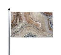 Bandiera da giardino con occhielli e stampa color pietra onice azzurra, ideale per esterni, cortili, patio e decorazioni per la casa. 152 x 91 cm.