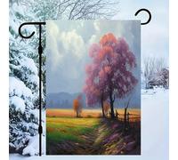 Bandiera da giardino con paesaggio stagionale, 30,5 x 45,7 cm, double face, decorazione primaverile per casa, cortile, bandiera stagionale per esterni, decorazione per vacanze all'aperto