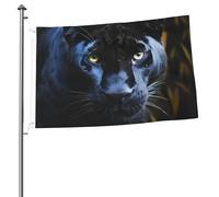 Bandiera da giardino con pantera con occhi azzurri, 6 x 0,9 m, bandiera per esterni, bandiera a prova di brezza, bandiere a prova di scolorimento, per casa, casa, decorazione interna ed esterna