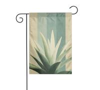 Bandiera da giardino con piante di agave bianca con foglie lunghe, 30 x 45 cm, verticale su entrambi i lati, decorazione per casa colonica