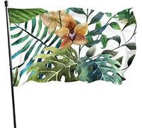 Bandiera da giardino con piante tropicali resistenti alle intemperie, bandiera dimostrativa 3 x 5 piedi Decorazioni per la casa all'aperto