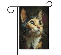 Bandiera da giardino con ritratto di gatto, in iuta su entrambi i lati, 30,5 x 45,7 cm