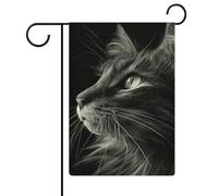 Bandiera da giardino con ritratto di gatto, in iuta su entrambi i lati, 30,5 x 45,7 cm