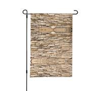 Bandiera da giardino con rocce rustiche in mattoni su entrambi i lati, 30,5 x 45,7 cm, per primavera ed estate, decorazione per le vacanze