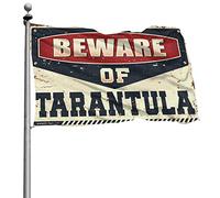 Bandiera da giardino con scritta "Beware Of Tarantola" per dormitorio da uomo (120 x 180 cm)