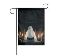 Bandiera da giardino con scritta "Ghost Reading In The Library" 30 x 45 cm, verticale, double face, decorazione per case in campagna, decorazione esterna