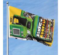 Bandiera da giardino con scritta "I Love Garbage Trucks Banners Welcome Seasonal Yard Banner con occhielli in ottone Decorazione Foto Sfondo Per Cortile Portico Prato 1,5 x 2,3 m