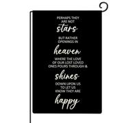 Bandiera da giardino con scritta in lingua inglese "Forse They Are Not Stars But Rather Openings in Heaven", resistente alle intemperie, in iuta, con frasi motivazionali, bandierine da cortile