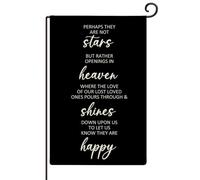 Bandiera da giardino con scritta "Perhaps They Are Not Stars But Rather Openings in Heaven", resistente alle intemperie, in iuta, motivazionale, con citazione motivazionale, per esterni, patio