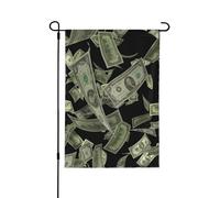 Bandiera da giardino con segno del dollaro che cade sui due lati, decorazione stagionale durevole per la decorazione del portico anteriore del cortile