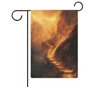 Bandiera da giardino con sentiero di montagna stretto, in iuta su entrambi i lati, 30,5 x 45,7 cm