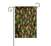 Bandiera da giardino con simbolo degli dei egiziani Ankh, rossa e verde, per esterni, patio, atmosfera da festa (30,5 x 45,7 cm)