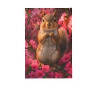 Bandiera da giardino con simpatico scoiattolo, 2x3 piedi, striscioni decorativi per cortile, bandiere da prato per decorazioni interne ed esterne, per veranda, prato, patio