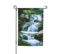 Bandiera da giardino con stampa a cascata che scorre verso il basso, 30,5 x 45,7 cm, double face, per esterni, stagionali, vacanze, cortile, veranda, cortile, decorazione primaverile estiva