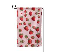 Bandiera da giardino con stampa a fragole su entrambi i lati, bandiere da giardino per la decorazione della casa, resistenti alle intemperie e doppie cuciture, 45,7 x 32,7 cm