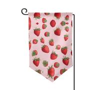 Bandiera da giardino con stampa a fragole su entrambi i lati, bandiere da giardino per la decorazione della casa, resistenti alle intemperie e doppie cuciture, 45,7 x 32,7 cm