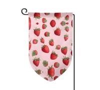 Bandiera da giardino con stampa a fragole su entrambi i lati, bandiere da giardino per la decorazione della casa, resistenti alle intemperie e doppie cuciture, 45,7 x 32,7 cm