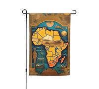 Bandiera da giardino con stampa astratta della mappa del mondo a doppia faccia bandiere per decorazioni esterne