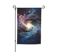 Bandiera da giardino con stampa astratta dell'universo 30,5 x 45,7 cm, double face, per esterni, stagionale, cortile, veranda, cortile, decorazione primaverile estiva