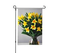 Bandiera da giardino con stampa di bouquet di narcisi da 30,5 x 45,7 cm, perfetta per San Valentino e decorazioni primaverili