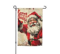 Bandiera da giardino con stampa di buon Natale su entrambi i lati bandiere dell'iarda per le decorazioni esterne