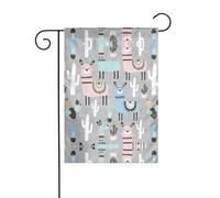 Bandiera da giardino con stampa di cactus lama, 30,5 x 45,7 cm, bandiera di benvenuto, per esterni, decorazione per il cortile della casa