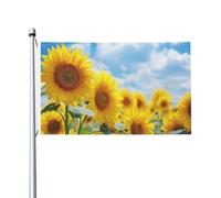 Bandiera da giardino con stampa di campo di girasole, 9,1 x 1,5 m