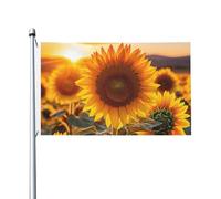 Bandiera da giardino con stampa di campo di girasole, 9,1 x 1,5 m