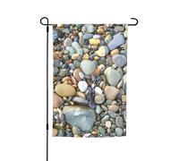Bandiera da giardino con stampa di ciottoli, 30,5 x 45,7 cm, decorazione per esterni per cortile, patio, portico e bandiera del prato