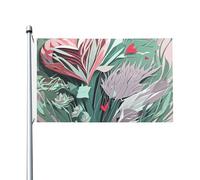 Bandiera da giardino con stampa di cuori incantevoli, 0,9 x 1,5