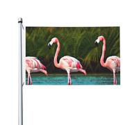 Bandiera da giardino con stampa di due fenicotteri da esterno, 0,9 x 1,5