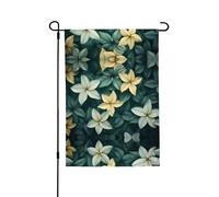 Bandiera da giardino con stampa di fiori freschi su entrambi i lati (71 x 101 cm), bandiera da giardino di benvenuto, decorazione stagionale per esterni