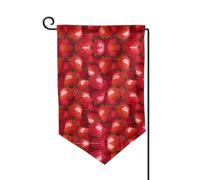 Bandiera da giardino con stampa di fragole rosse su entrambi i lati, bandiere da giardino per la decorazione della casa, resistenti alle intemperie e doppie cuciture, 45,7 x 32,7 cm