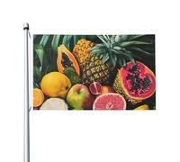 Bandiera da giardino con stampa di frutti tropicali, 0,9 x 1,5 m
