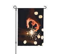 bandiera da giardino con stampa di fuochi d'artificio 12,5"x18" bifacciale, bandiera stagionale di benvenuto per esterni per casa all'aperto Primavera Estate Autunno Bandiera Decorazione de