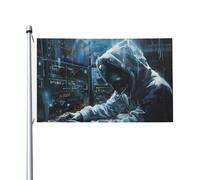 Bandiera da giardino con stampa di hacker Attack 3 x 1,5 m
