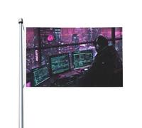 Bandiera da giardino con stampa di Hacker Era, 9,1 x 1,5 m