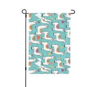 Bandiera da giardino con stampa di lama carina 12,5"x18" bifacciale, bandiera stagionale di benvenuto da esterno per casa all'aperto Primavera Estate Autunno Bandiera Decorazione da giardino