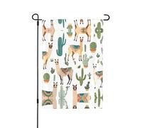 Bandiera da giardino con stampa di lama di alpaca 12,5"x18" bifacciale, bandiera stagionale di benvenuto da esterno per casa all'aperto Primavera Estate Autunno Bandiera Decorazione da giardino