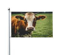 Bandiera da giardino con stampa di mucca, 1,9 x 1,5 m