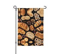 Bandiera da giardino con stampa di panini al formaggio 12,5"x18" fronte-retro, bandiera stagionale di benvenuto da esterno per casa all'aperto Primavera Estate Autunno Bandiera Decorazione da giardino