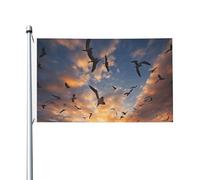 Bandiera da giardino con stampa di uccelli, 0,9 x 1,5 m