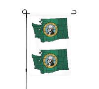 Bandiera da giardino con stampa di Washington da 30,5 x 45,7 cm, perfetta per San Valentino e decorazioni primaverili