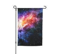 Bandiera da giardino con stampa galassia nell'universo, 30,5 x 45,7 cm, per tutte le stagioni, decorazione per cortili all'aperto