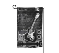 Bandiera da giardino con stampa Love Rock, 45,7 x 32,5 cm, stampa su entrambi i lati, bandiera decorativa per cortile