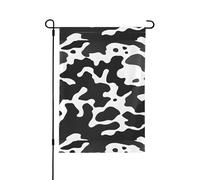 Bandiera da giardino con stampa mimetica nera grigia bianca 12,5"x18" bifacciale, bandiera stagionale di benvenuto per esterni per casa all'aperto Primavera Estate Bandiera autunnale Decorazione da gi