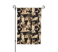 Bandiera da giardino con stampa pastore tedesco, 30,5 x 45,7 cm, decorazione per esterni per cortile, patio, portico e bandiera del prato