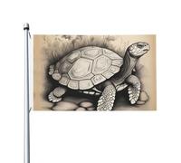 Bandiera da giardino con stampa tartaruga, 0,9 x 1,5 m